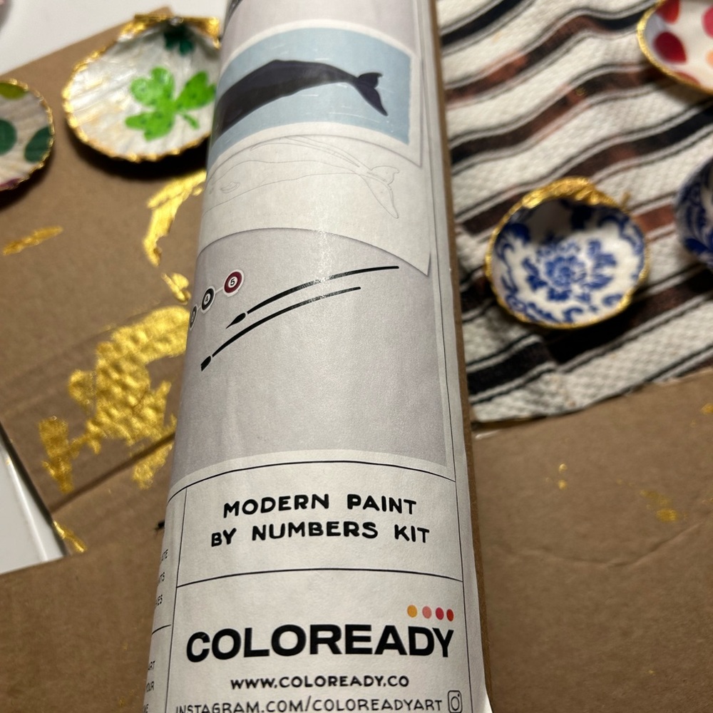 Whale paint by number kit. All included
